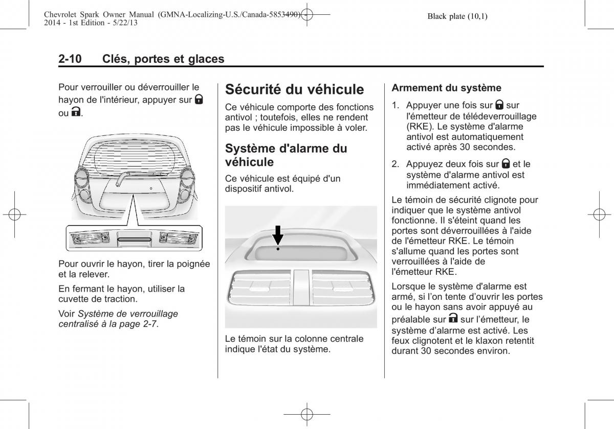 Chevrolet Spark M300 manuel du proprietaire / page 34