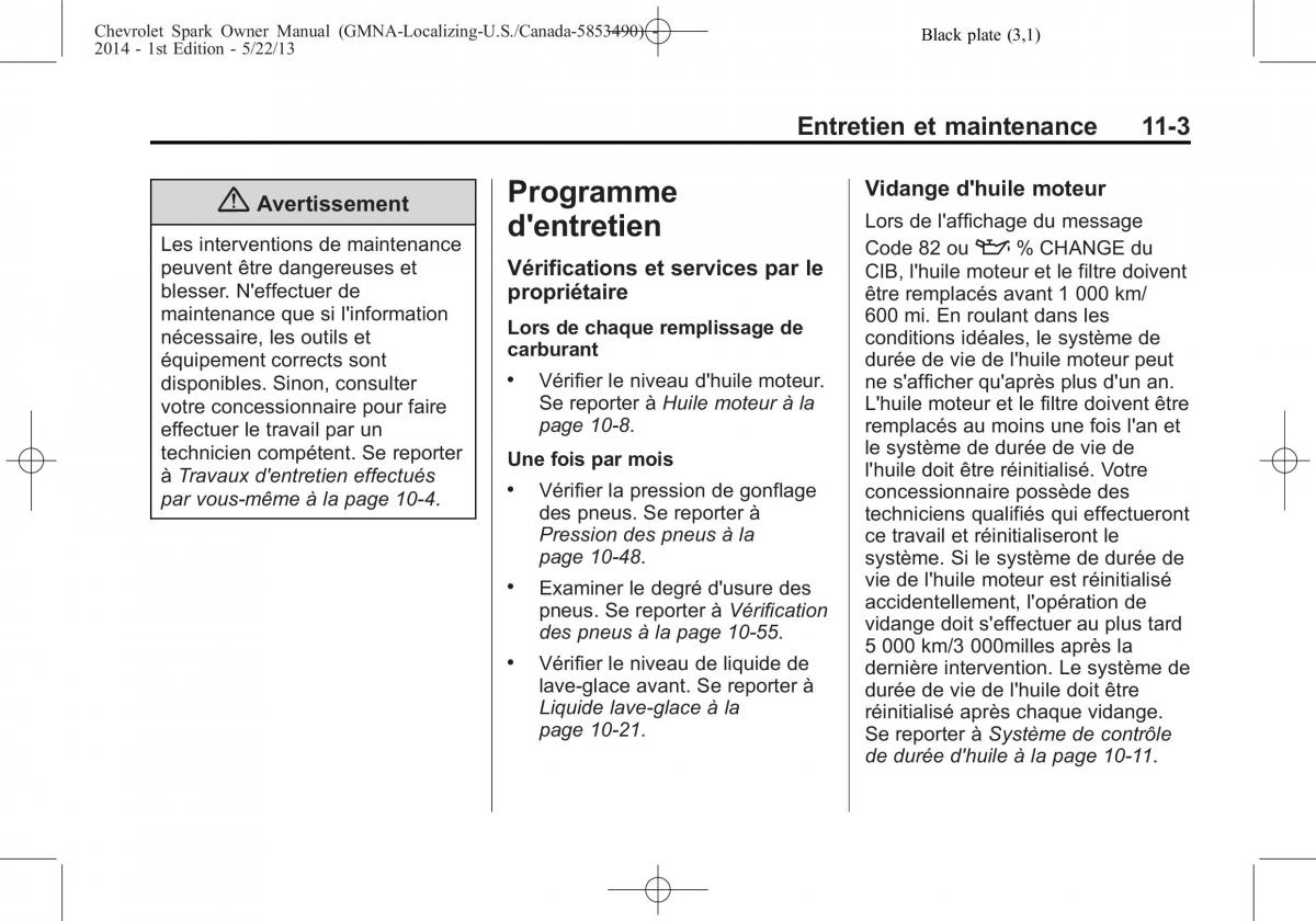 Chevrolet Spark M300 manuel du proprietaire / page 347