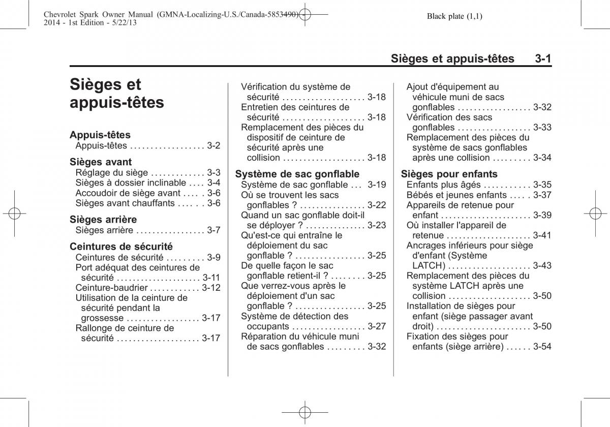 Chevrolet Spark M300 manuel du proprietaire / page 41