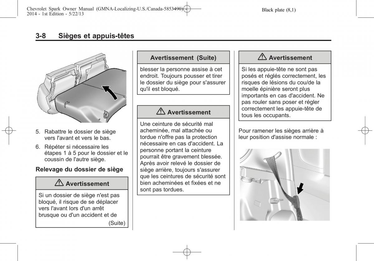 Chevrolet Spark M300 manuel du proprietaire / page 48