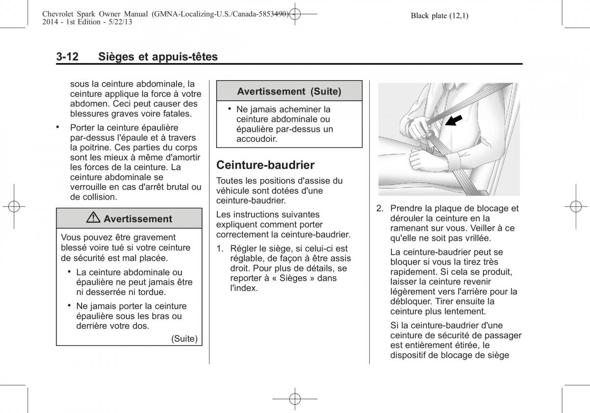 Chevrolet Spark M300 manuel du proprietaire / page 52