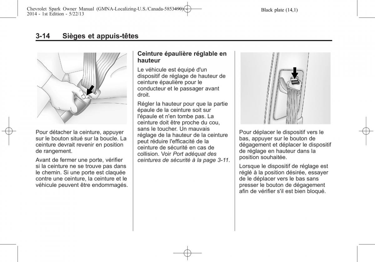 Chevrolet Spark M300 manuel du proprietaire / page 54