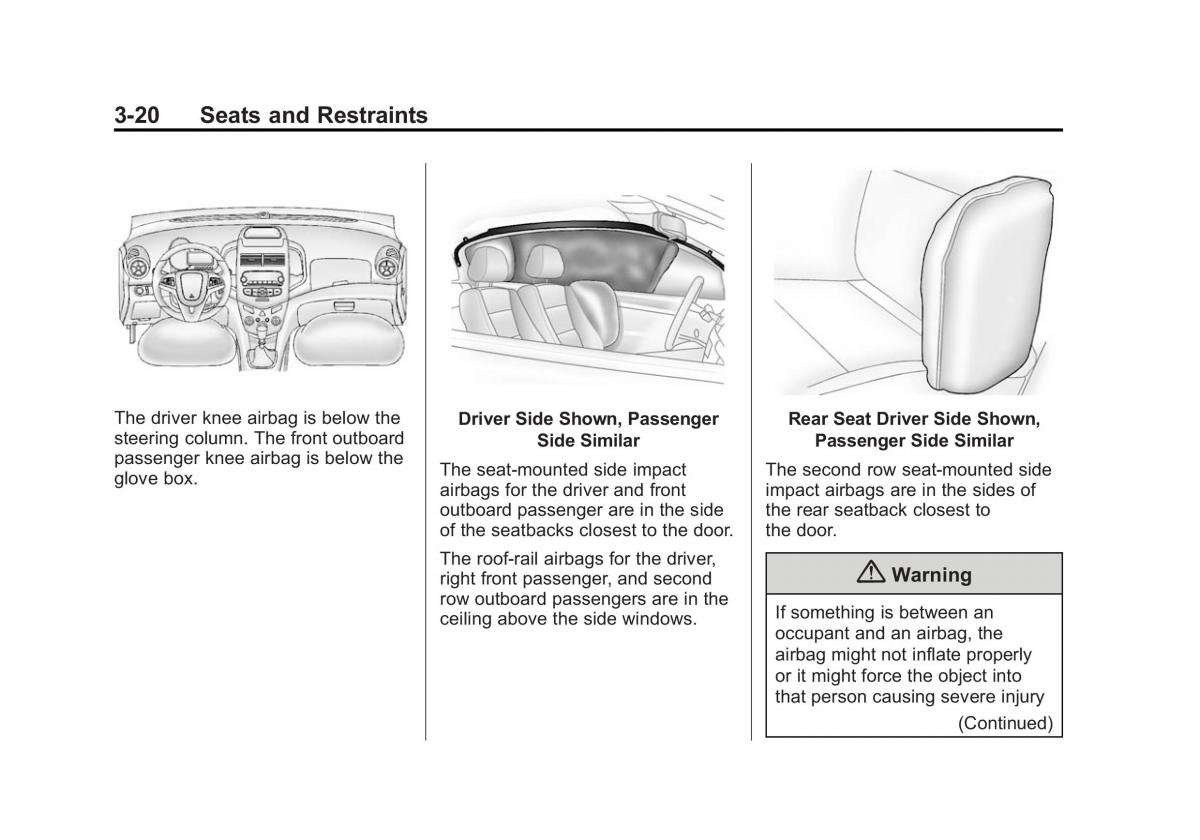 Chevrolet Spark M300 owners manual / page 58