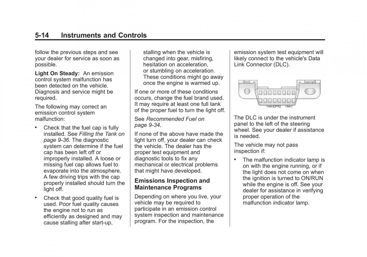 Chevrolet Spark M300 owners manual / page 108