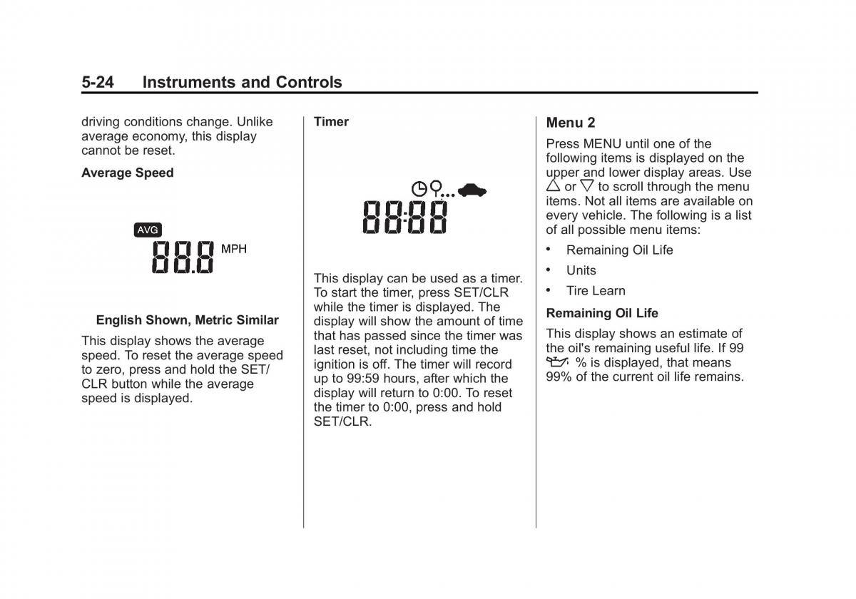 Chevrolet Spark M300 owners manual / page 118