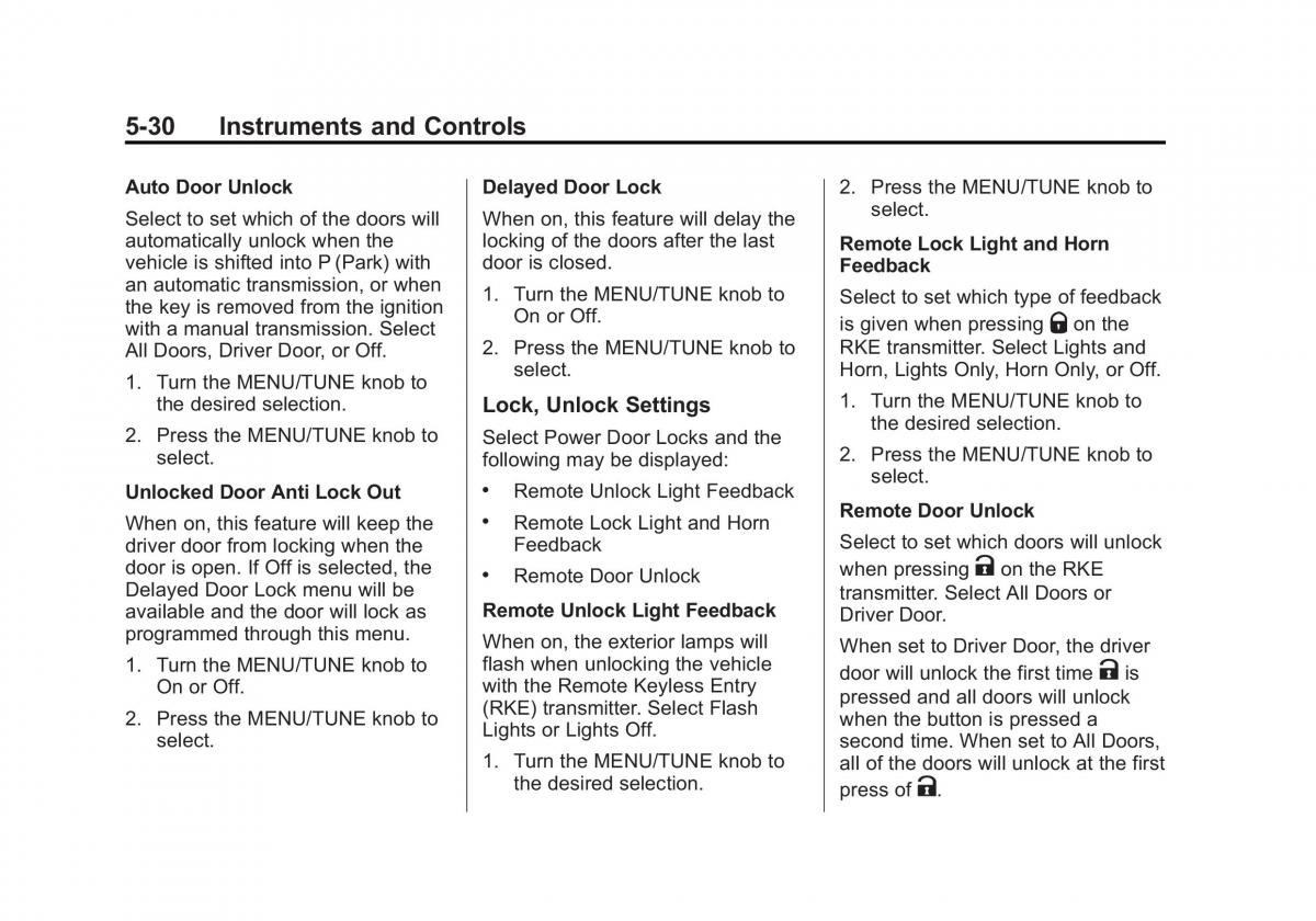 Chevrolet Spark M300 owners manual / page 124