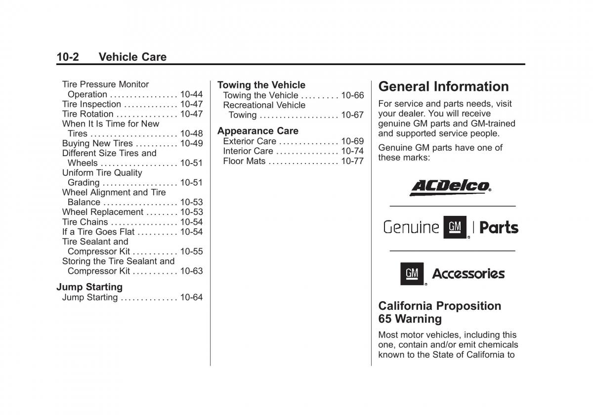 Chevrolet Spark M300 owners manual / page 226