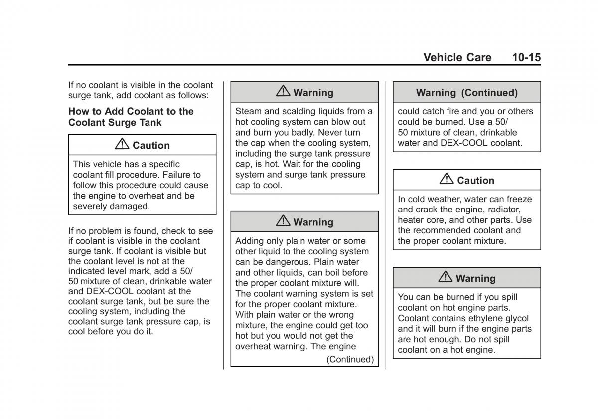 Chevrolet Spark M300 owners manual / page 239