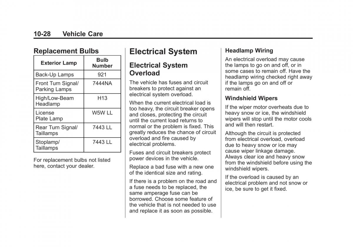 Chevrolet Spark M300 owners manual / page 252