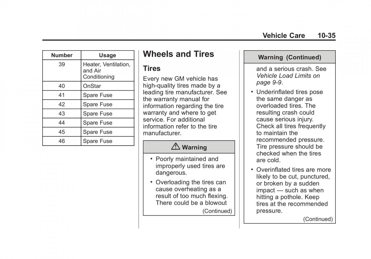 Chevrolet Spark M300 owners manual / page 259