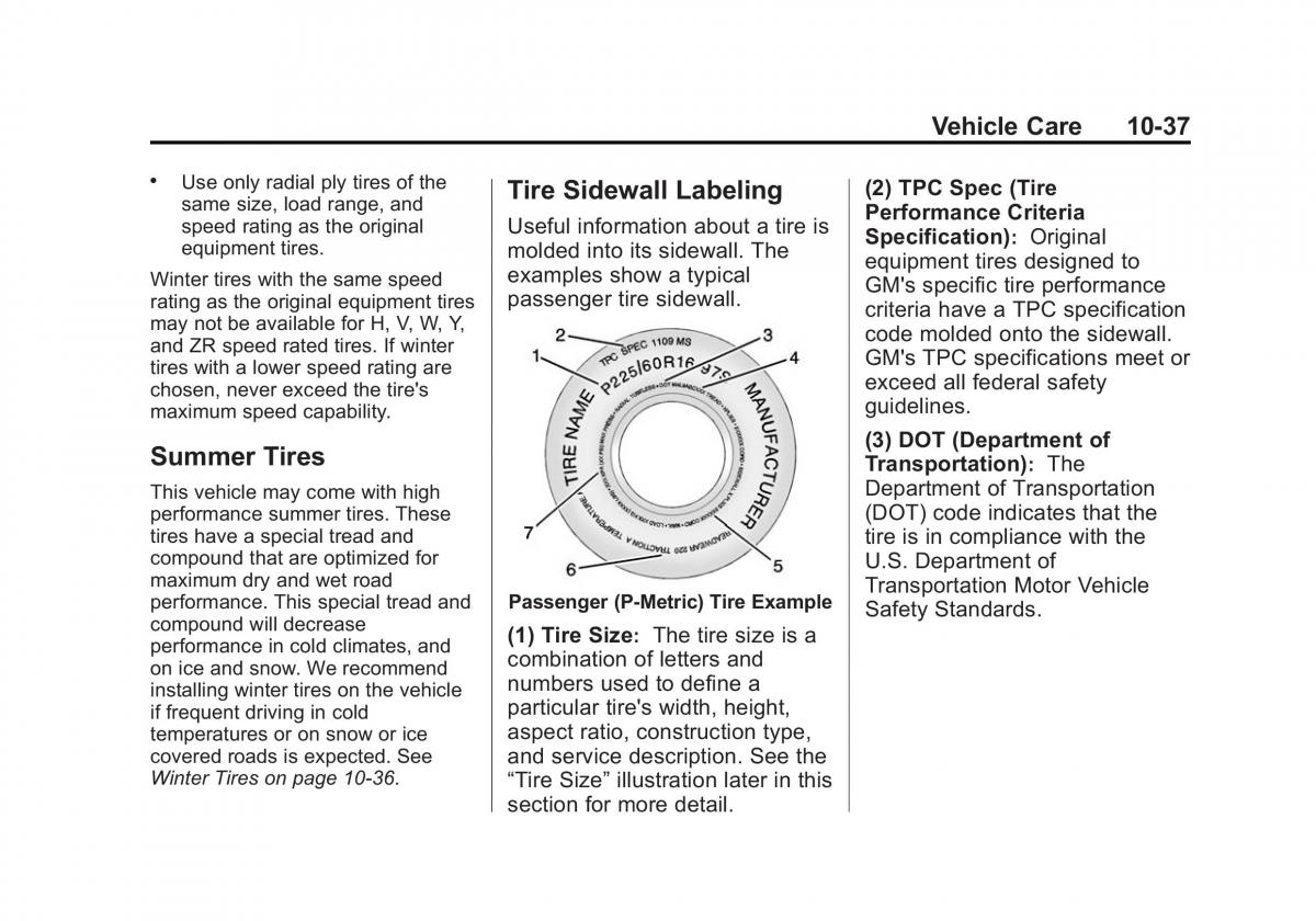 Chevrolet Spark M300 owners manual / page 261