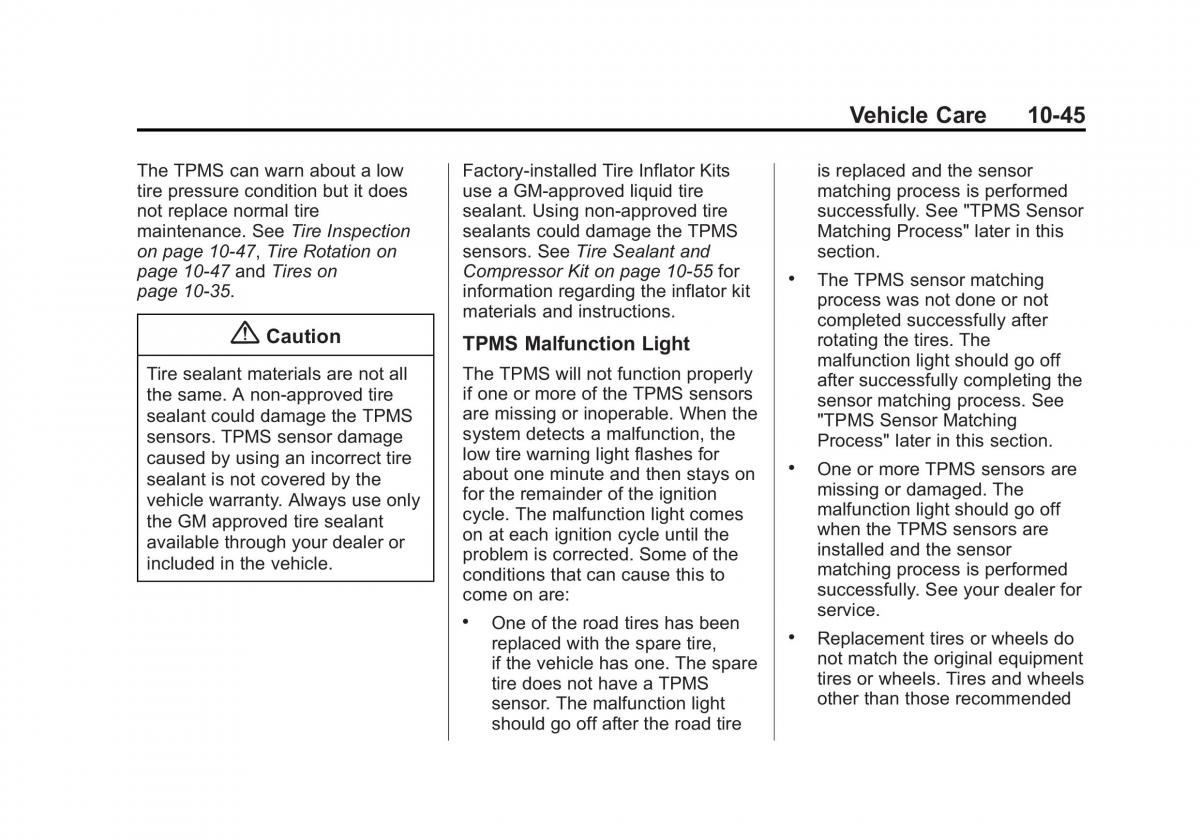 Chevrolet Spark M300 owners manual / page 269