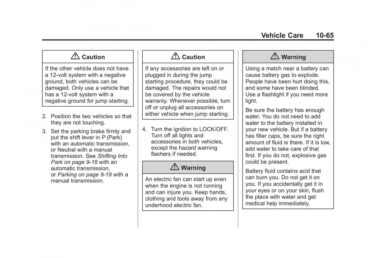 Chevrolet Spark M300 owners manual / page 289