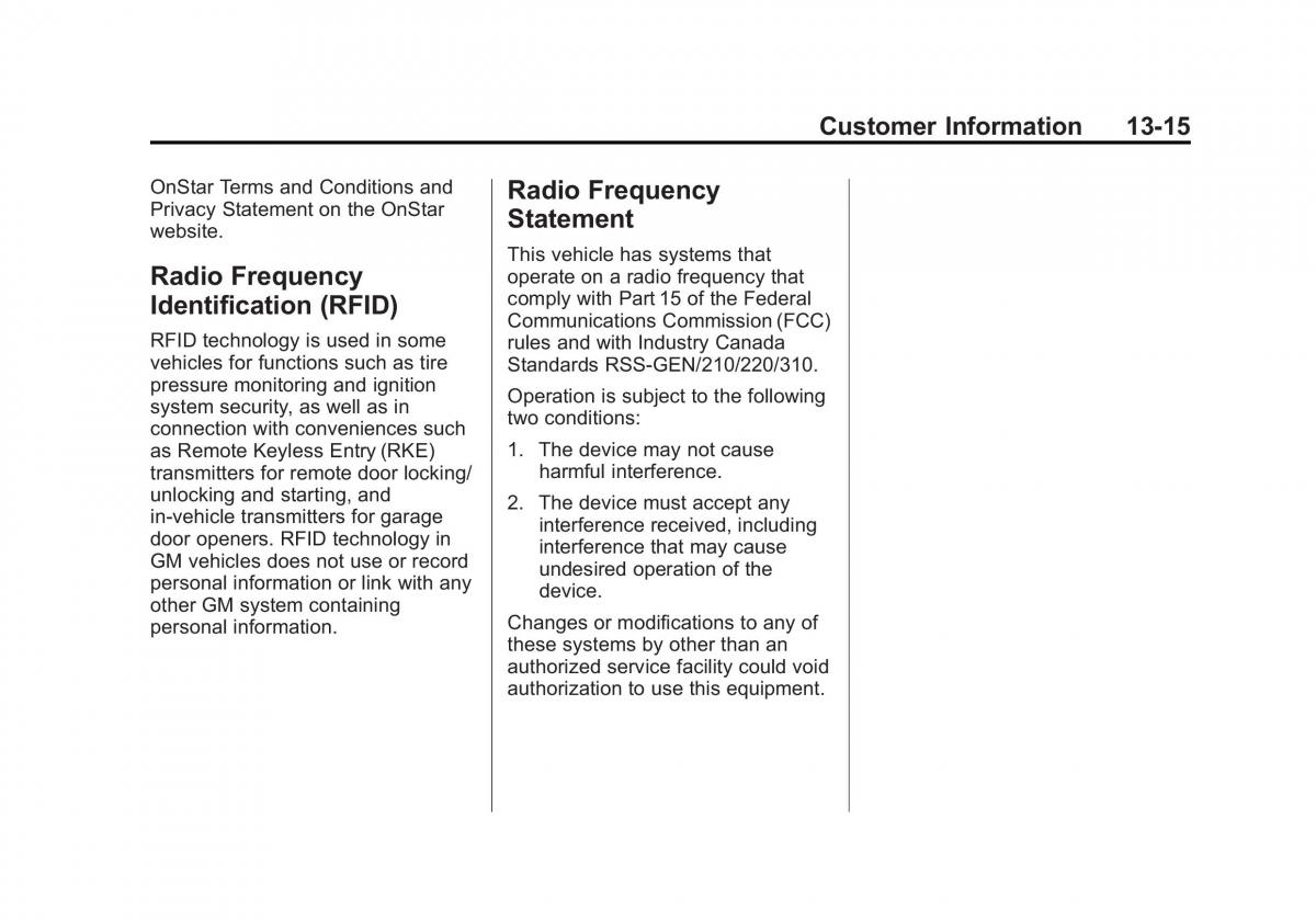 Chevrolet Spark M300 owners manual / page 339