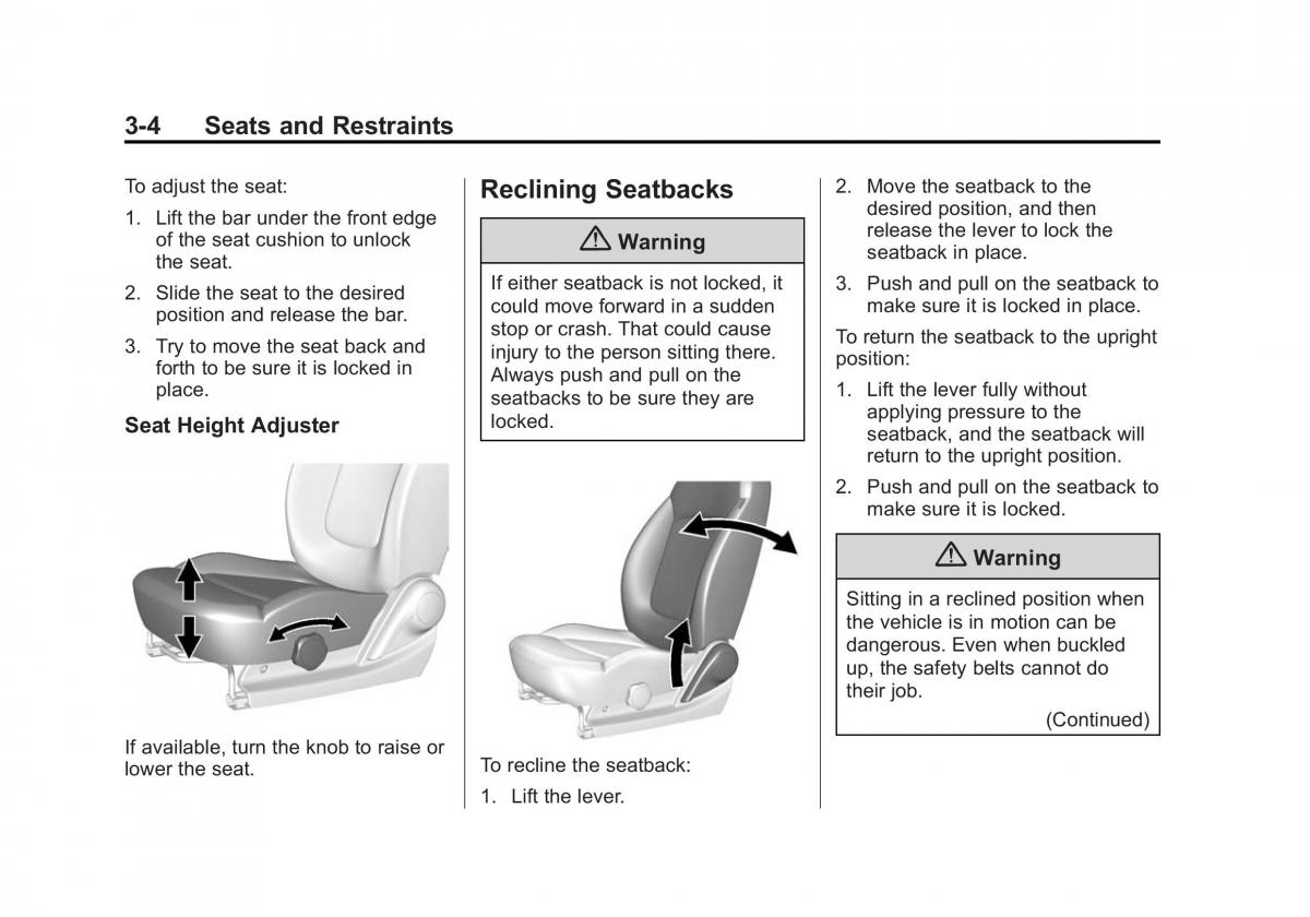 Chevrolet Spark M300 owners manual / page 42