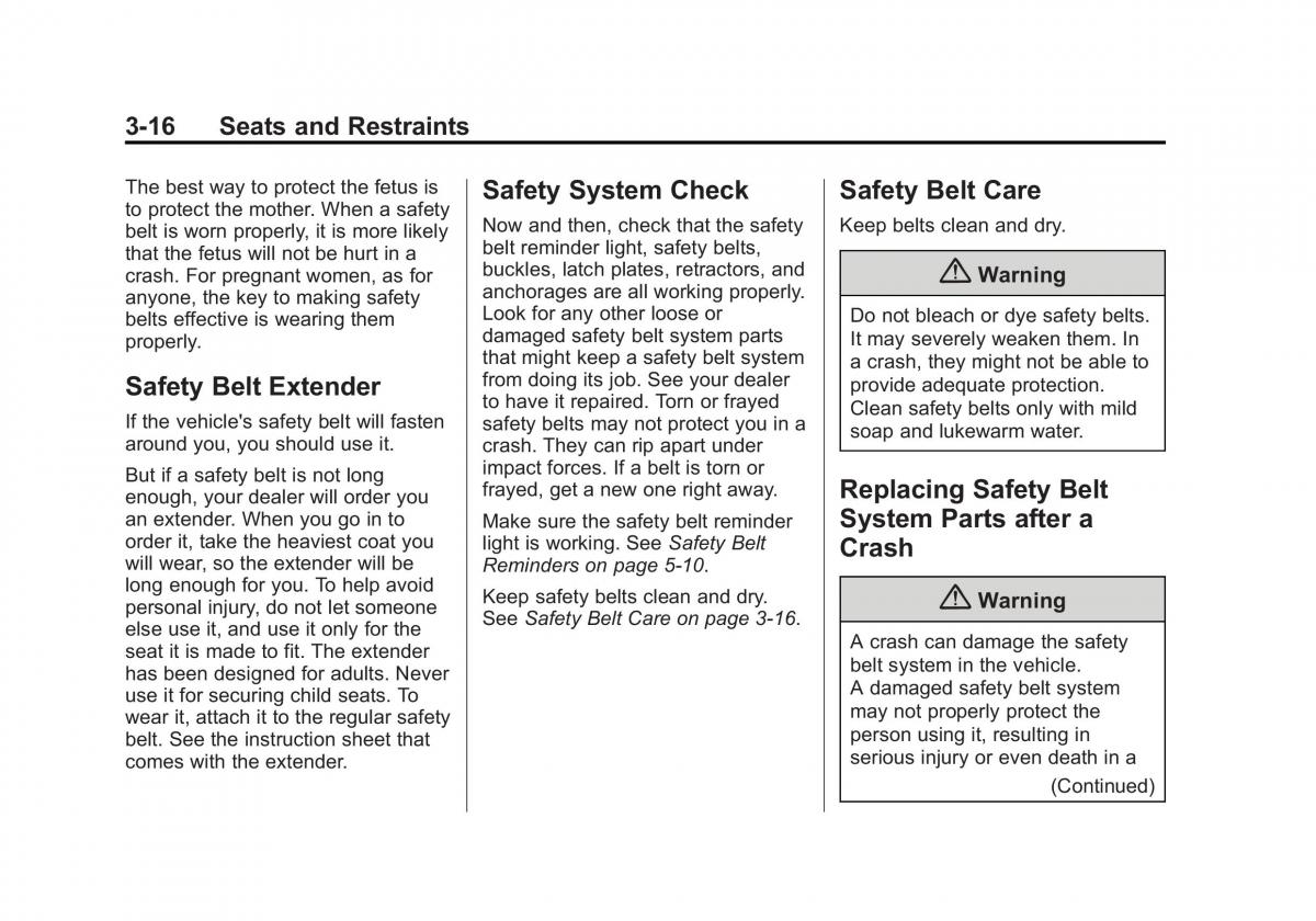 Chevrolet Spark M300 owners manual / page 54