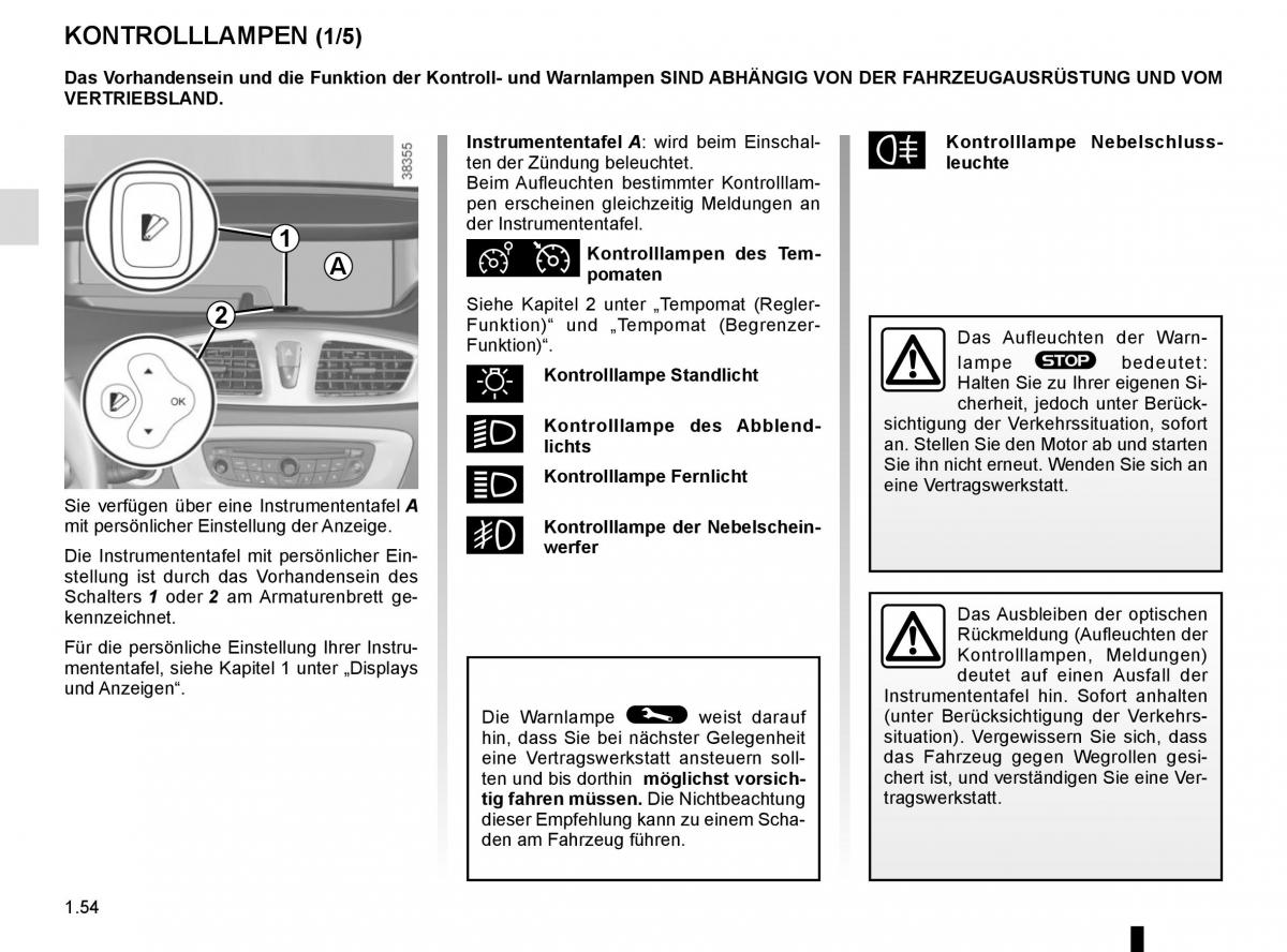 Renault Scenic III 3 Handbuch / page 60