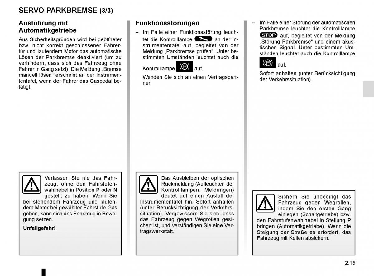 Renault Scenic III 3 Handbuch / page 107