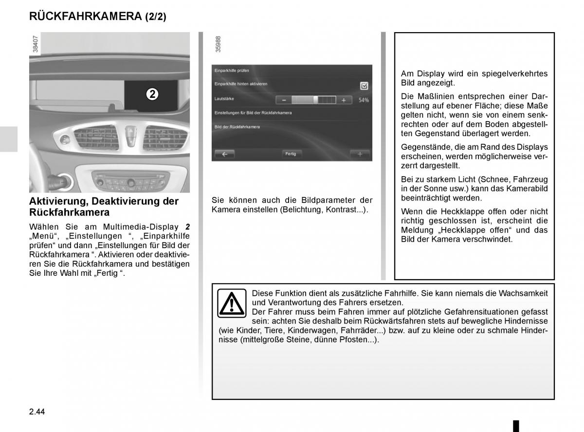 Renault Scenic III 3 Handbuch / page 136