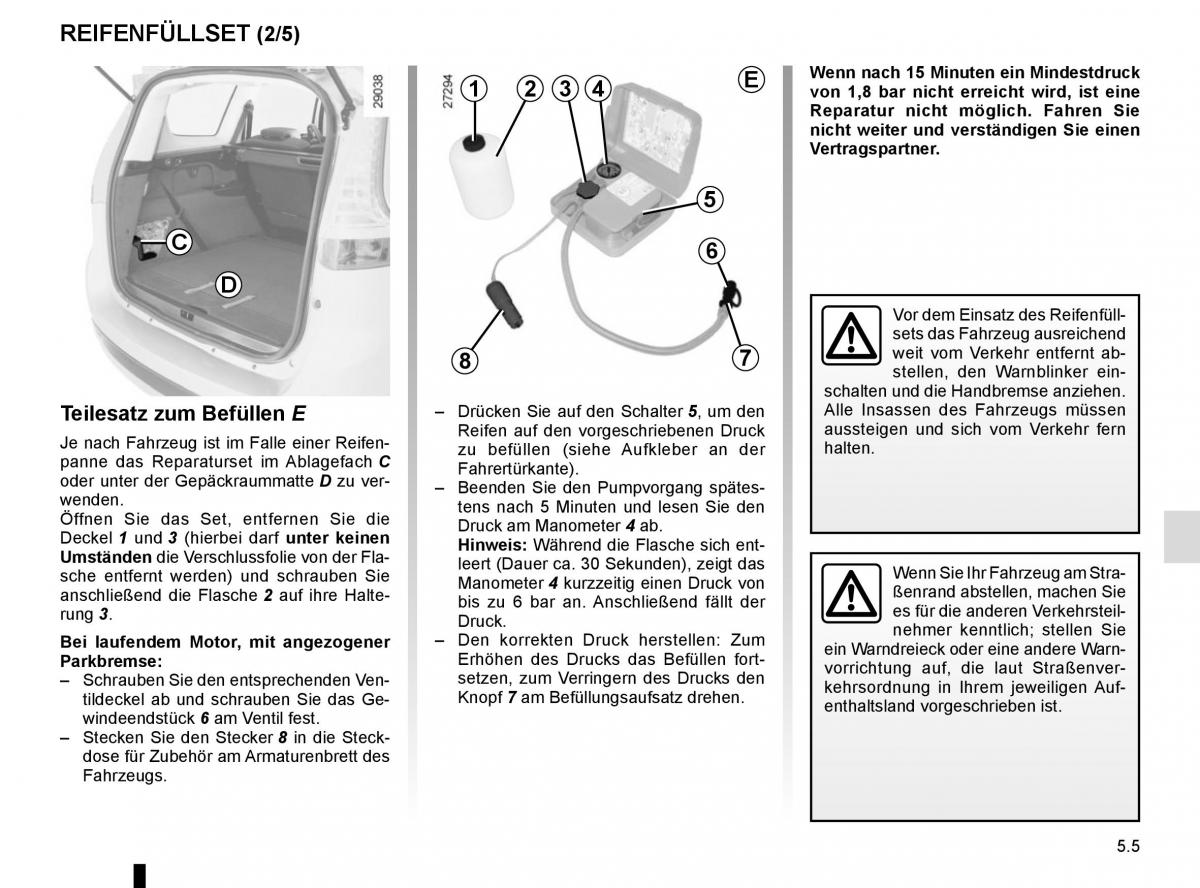 Renault Scenic III 3 Handbuch / page 205