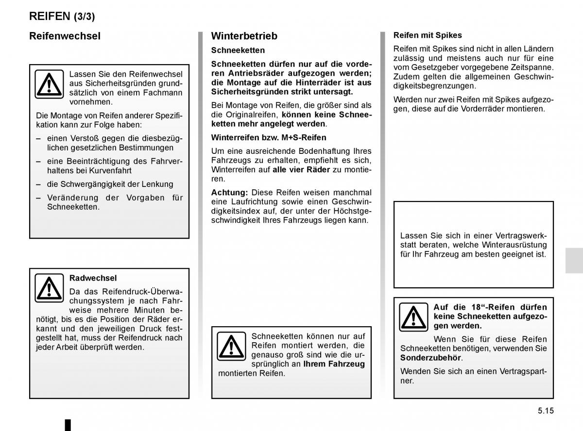 Renault Scenic III 3 Handbuch / page 215