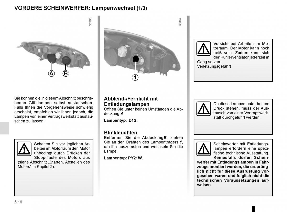 Renault Scenic III 3 Handbuch / page 216