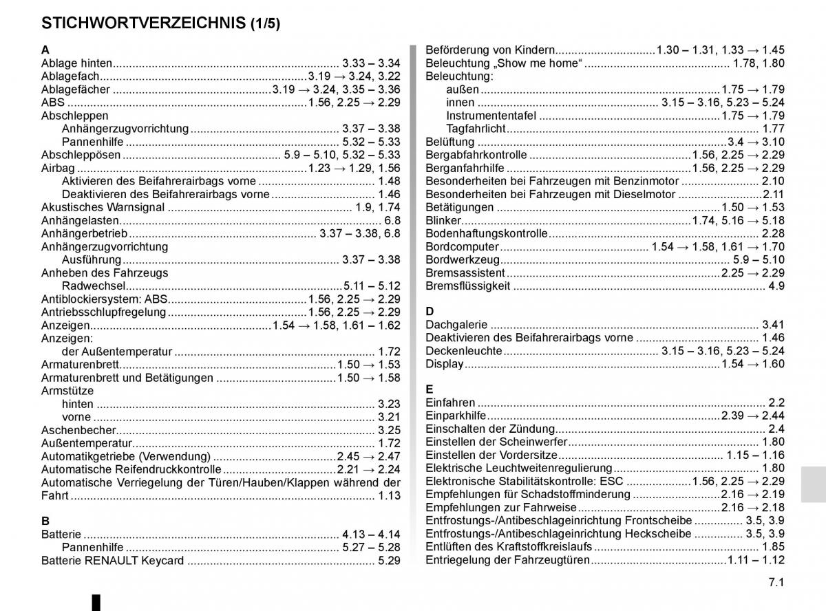 Renault Scenic III 3 Handbuch / page 263