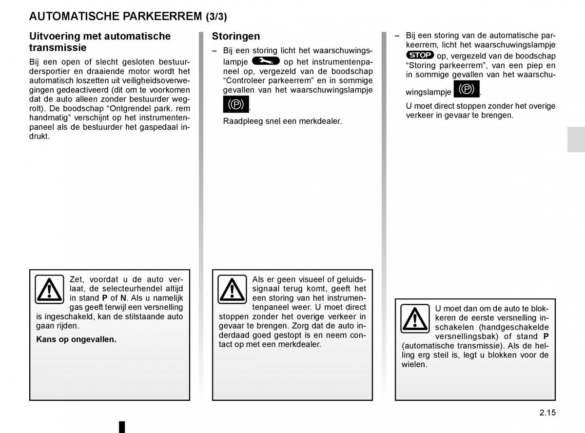 Renault Scenic III 3 handleiding / page 107