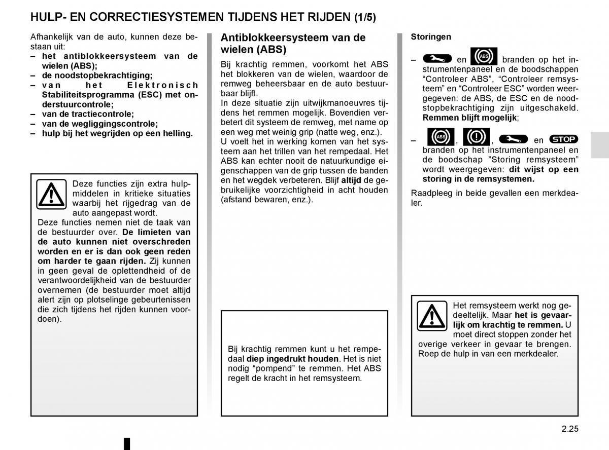 Renault Scenic III 3 handleiding / page 117