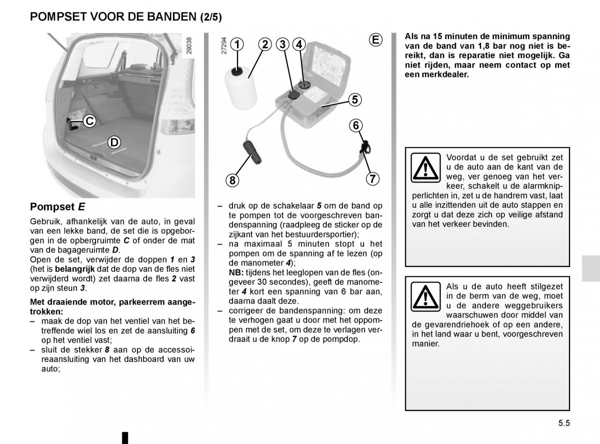 Renault Scenic III 3 handleiding / page 205