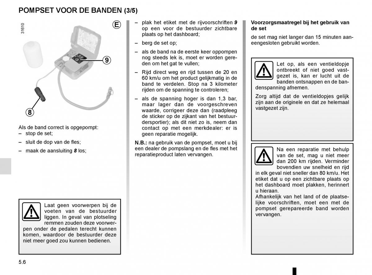 Renault Scenic III 3 handleiding / page 206