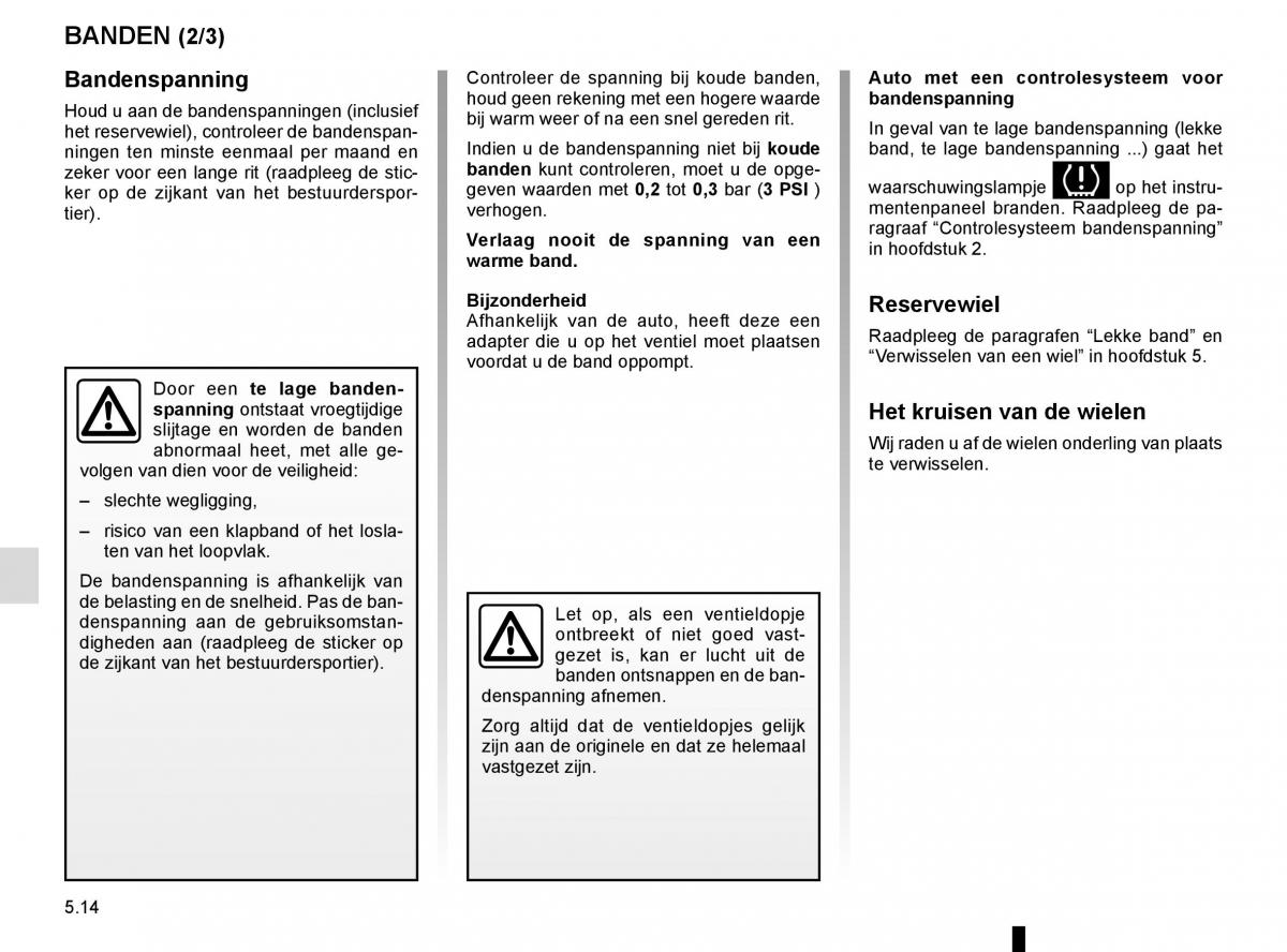 Renault Scenic III 3 handleiding / page 214