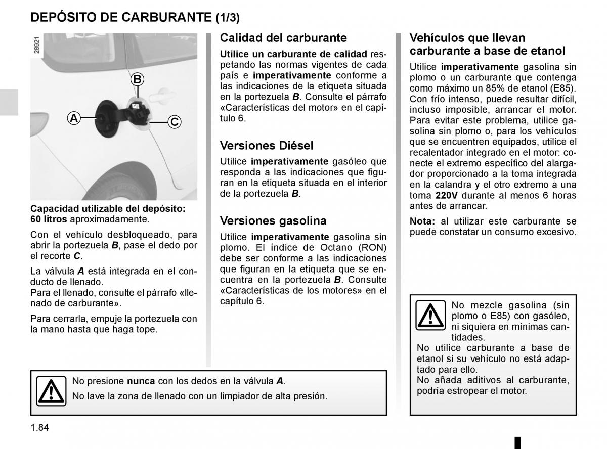 Renault Scenic III 3 manual del propietario / page 90