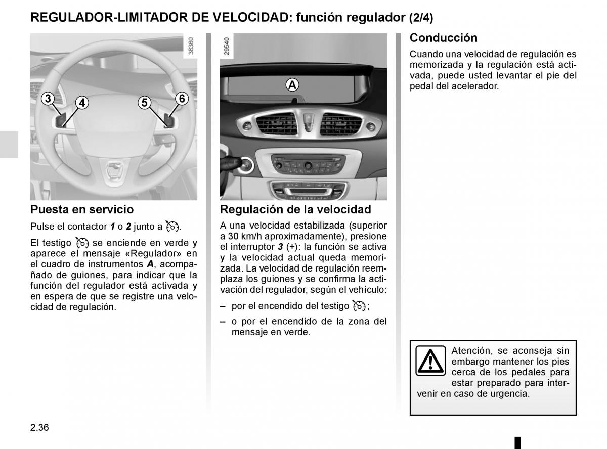 Renault Scenic III 3 manual del propietario / page 128