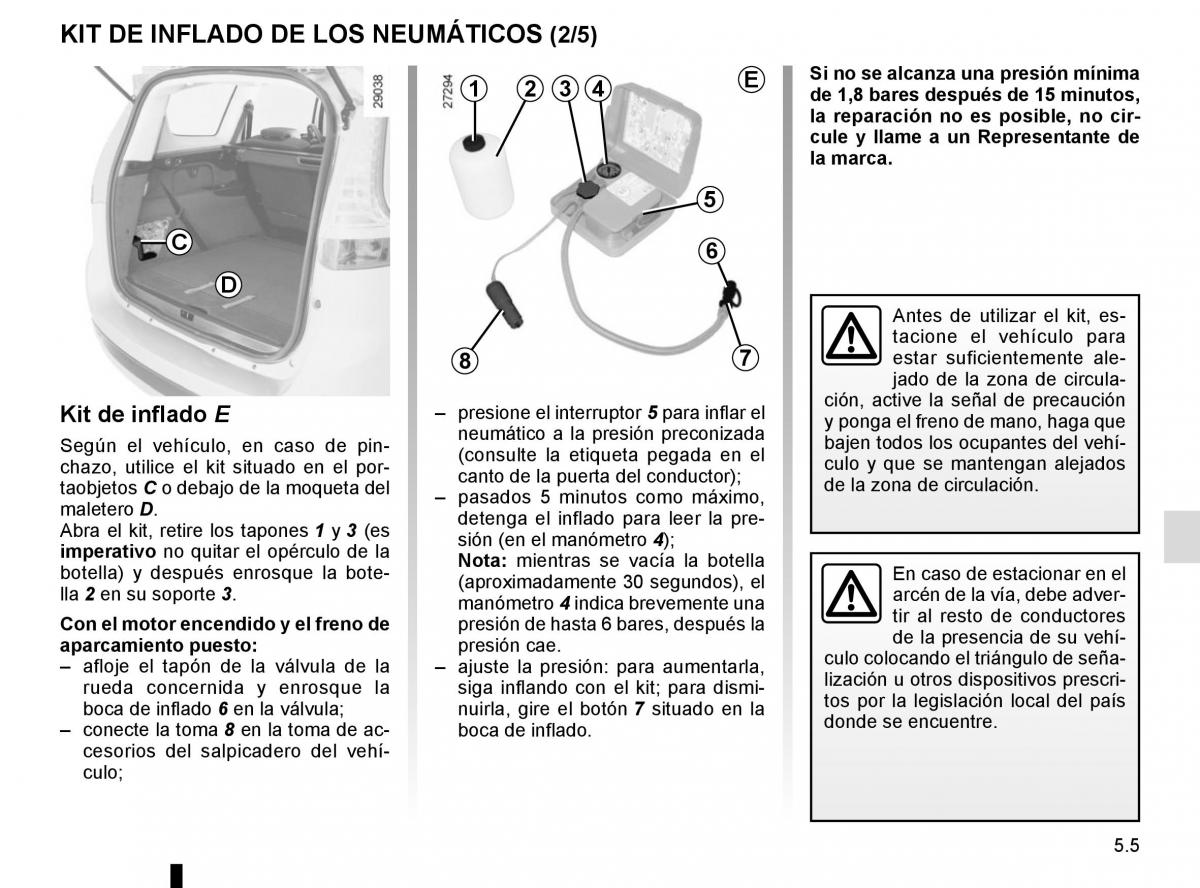 Renault Scenic III 3 manual del propietario / page 205