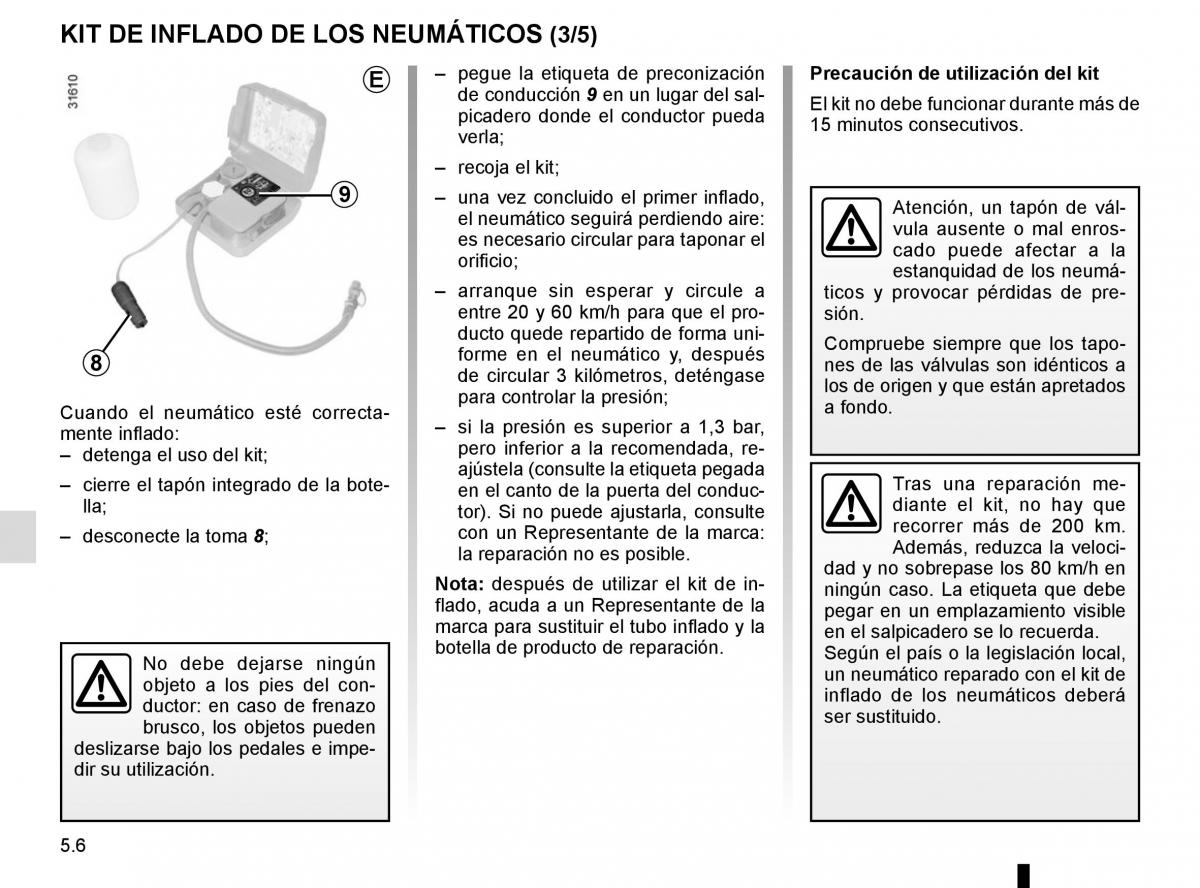 Renault Scenic III 3 manual del propietario / page 206