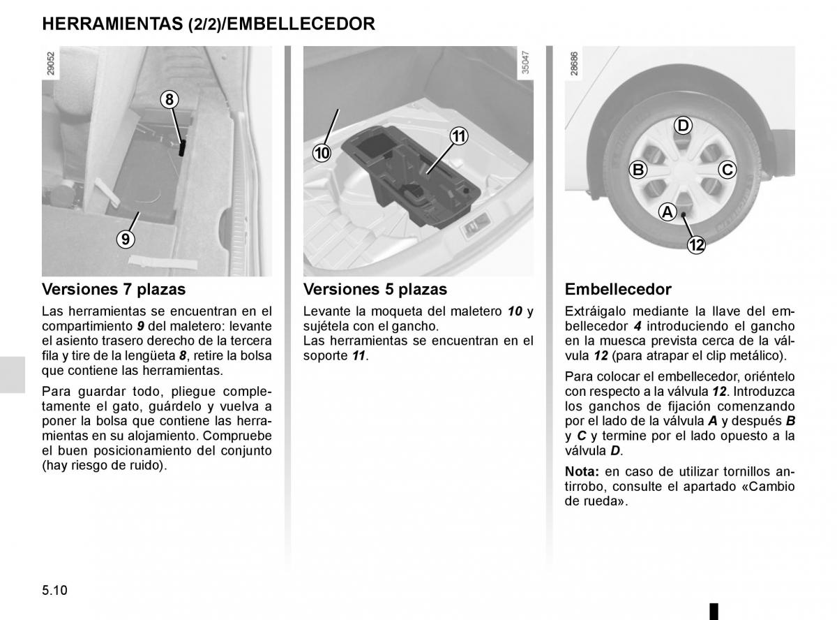 Renault Scenic III 3 manual del propietario / page 210