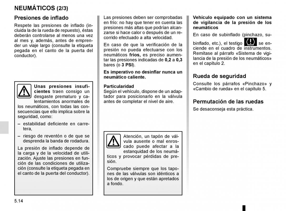 Renault Scenic III 3 manual del propietario / page 214