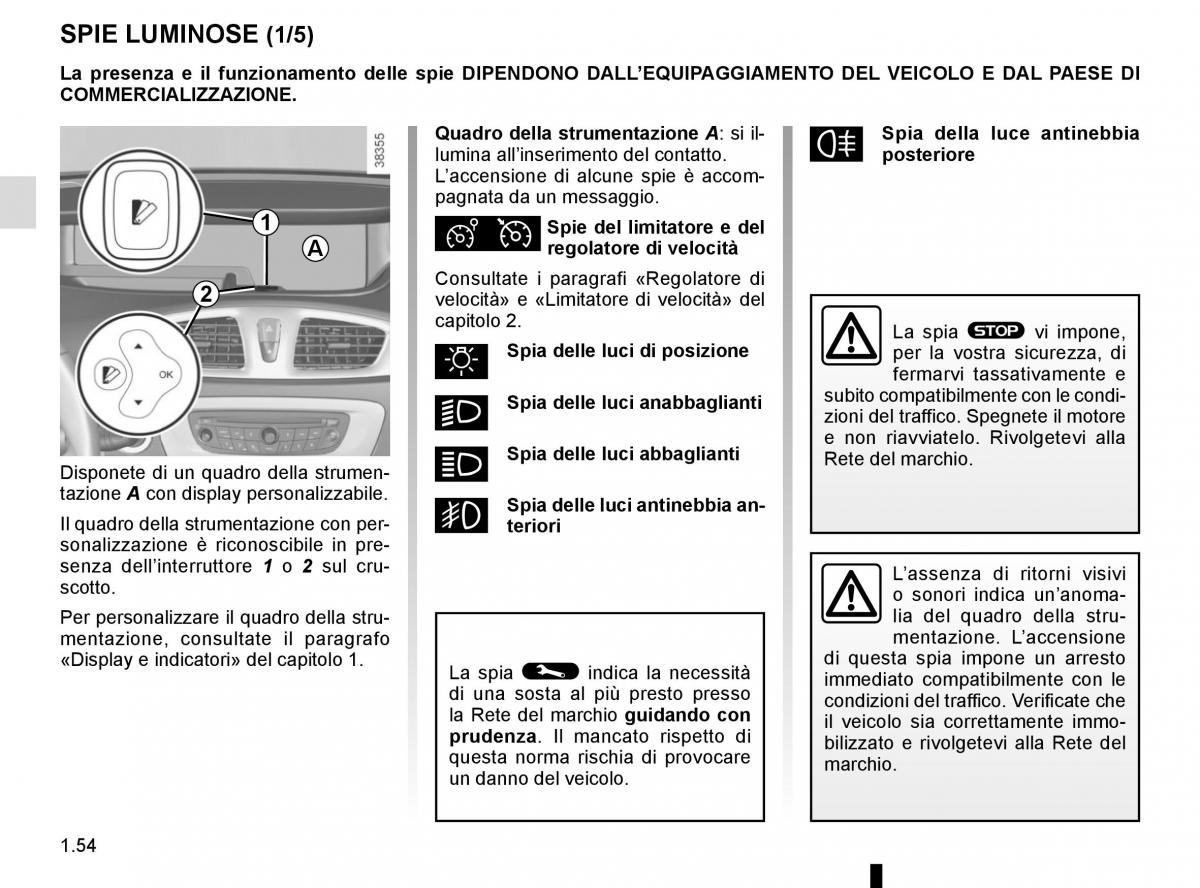 Renault Scenic III 3 manuale del proprietario / page 60