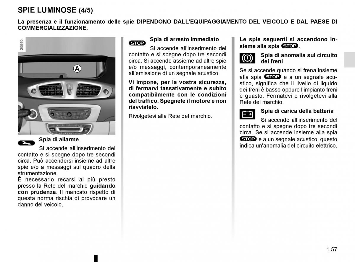 Renault Scenic III 3 manuale del proprietario / page 63