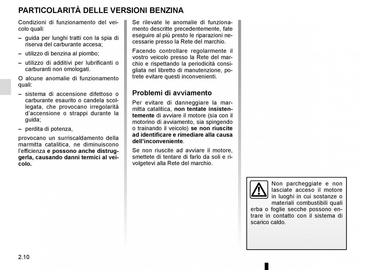 Renault Scenic III 3 manuale del proprietario / page 102