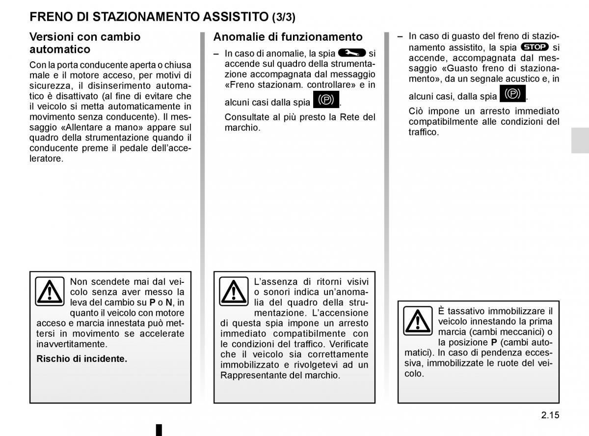 Renault Scenic III 3 manuale del proprietario / page 107