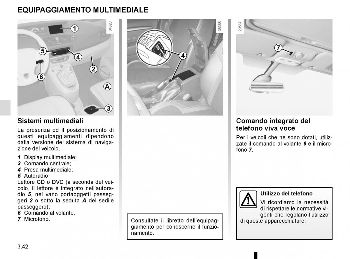 Renault Scenic III 3 manuale del proprietario / page 182