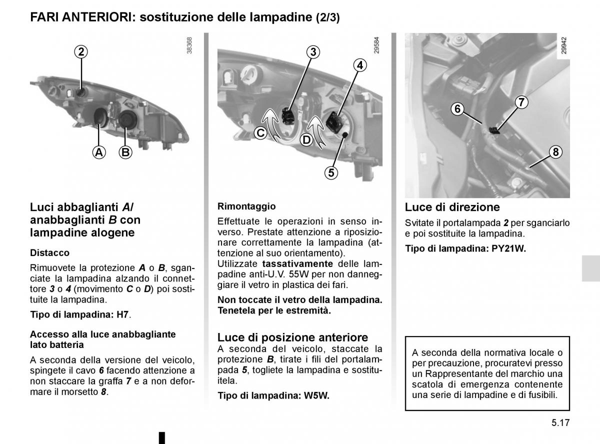 Renault Scenic III 3 manuale del proprietario / page 217