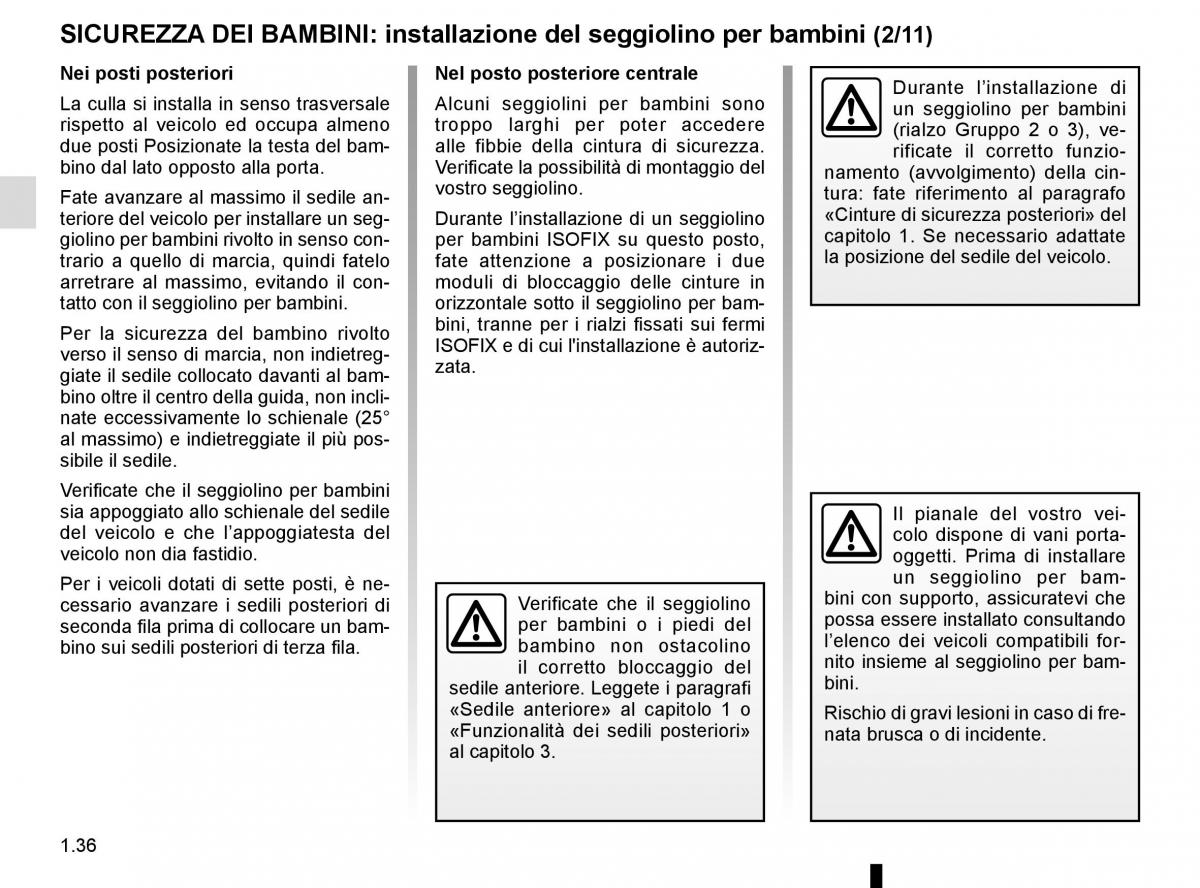 Renault Scenic III 3 manuale del proprietario / page 42