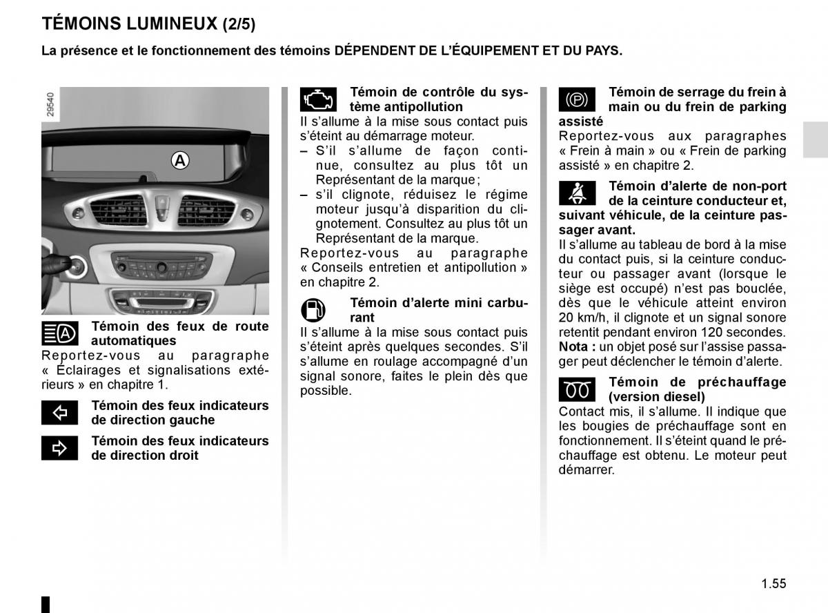 Renault Scenic III 3 manuel du proprietaire / page 61