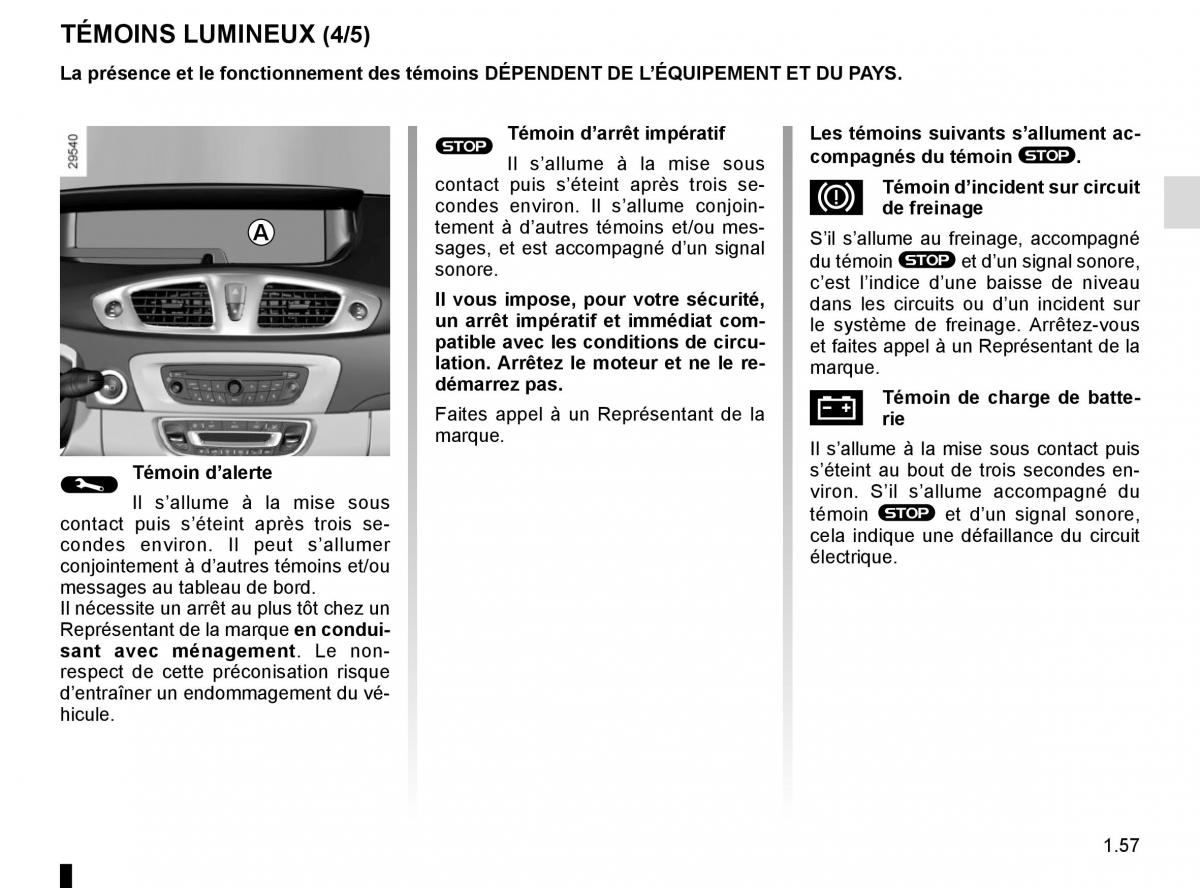 Renault Scenic III 3 manuel du proprietaire / page 63