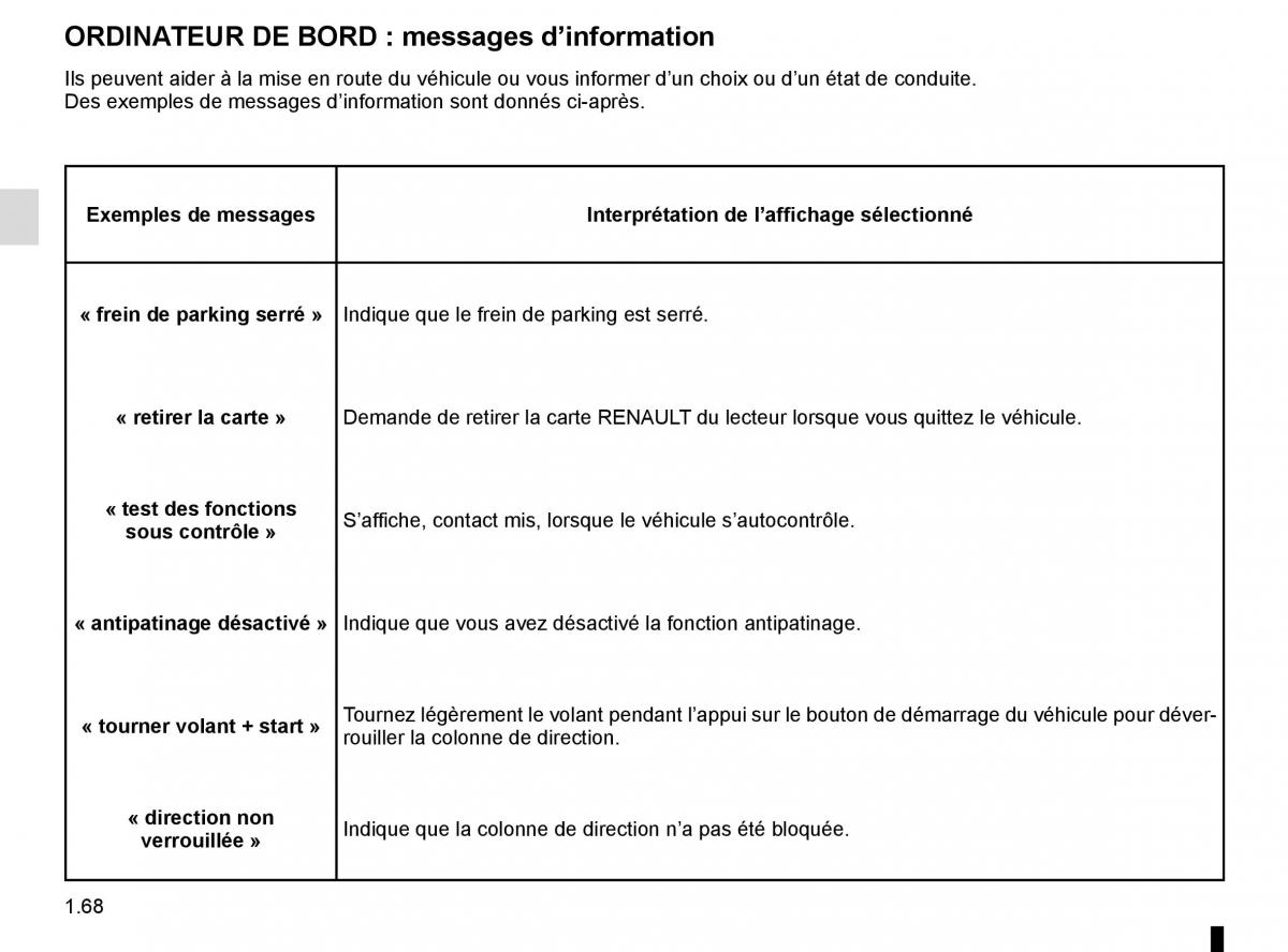 Renault Scenic III 3 manuel du proprietaire / page 74