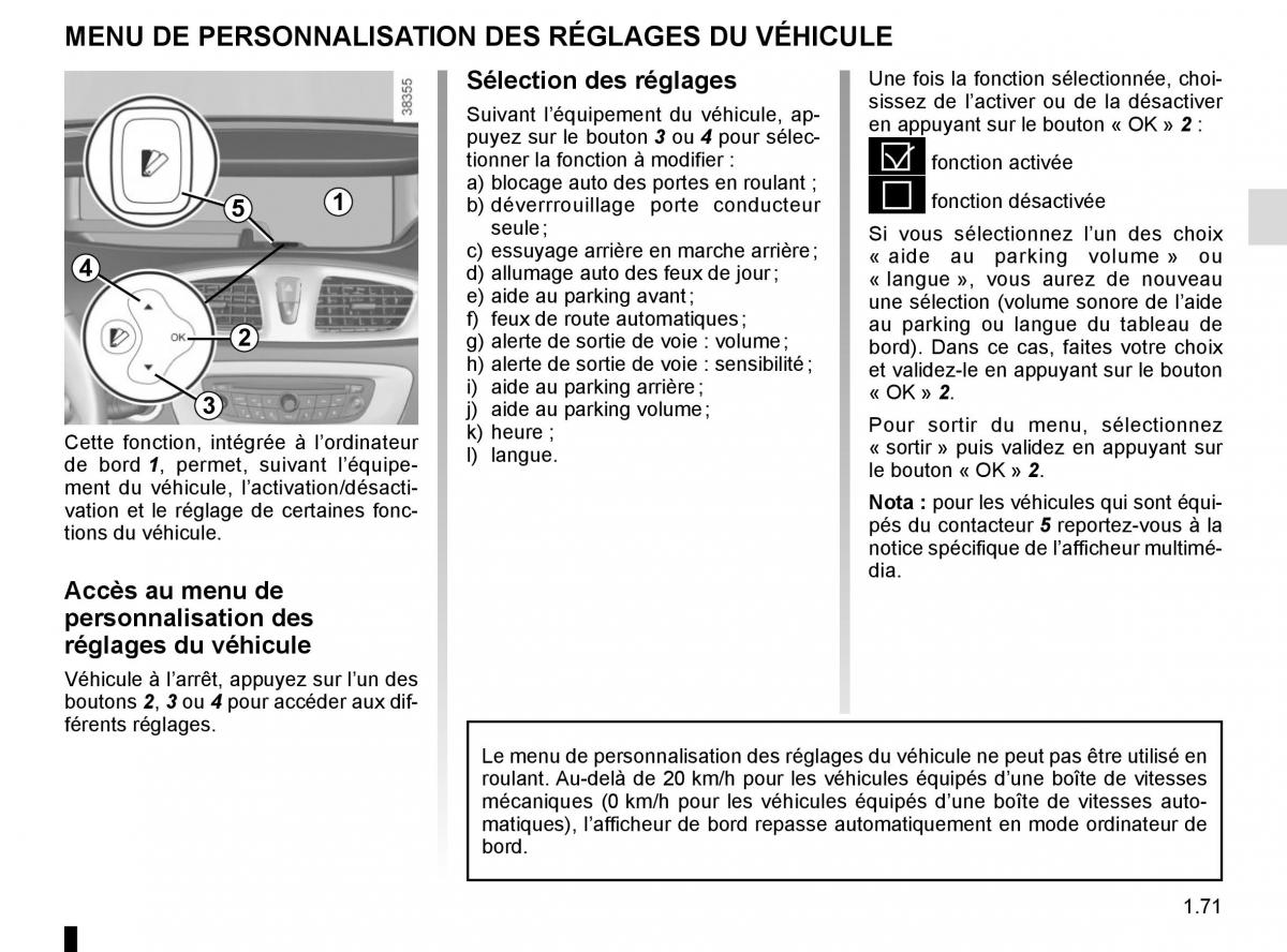 Renault Scenic III 3 manuel du proprietaire / page 77