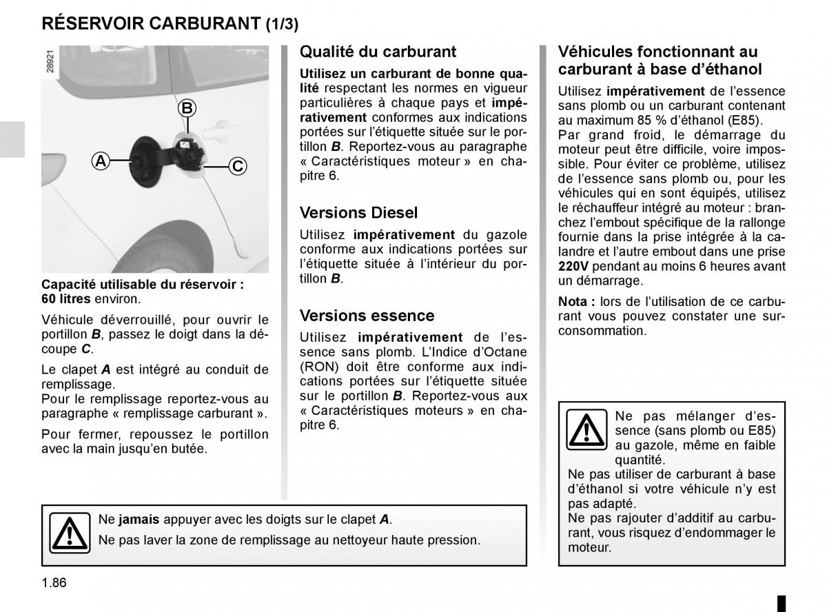 Renault Scenic III 3 manuel du proprietaire / page 92